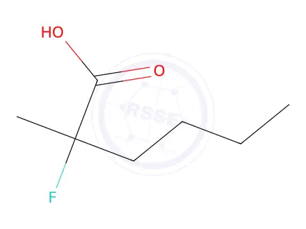 Chemical structure of 2-fluoro-2-methylhexanoic acid