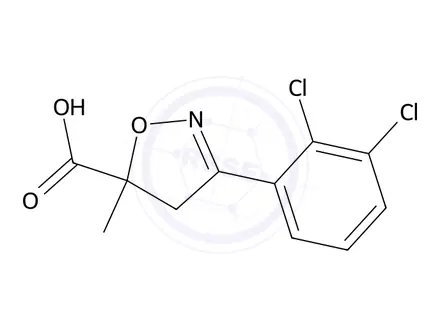 Chemical structure of 3-(2,3-Dichlorophenyl)-5-methyl-4,5-dihydroisoxazole-5-carboxylic acid