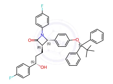 Chemical structure of Ezetimibe Phenoxy tert-Butyldiphenylsilyl Ether