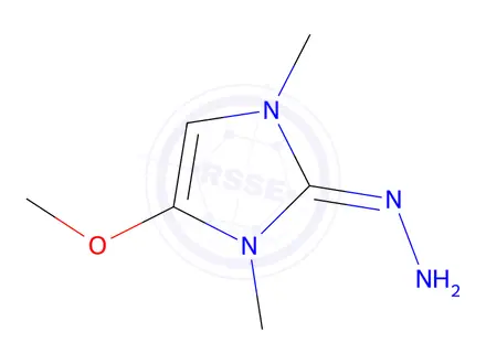 Chemical structure of 2-Hydrazono-4-methoxy-1,3-dimethyl-2,3-dihydro-1H-imidazole