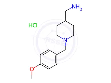 Chemical structure of 1-(4-Methoxybenzyl)-N-methylpiperidin-4-amine hydrochloride