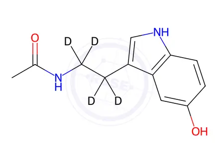 Chemical structure of N-Acetyl-5-Hydroxytryptamine D4