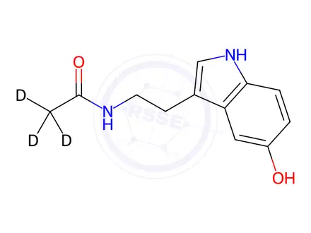Chemical structure of N-Acetyl-D3-5-hydroxytryptamine