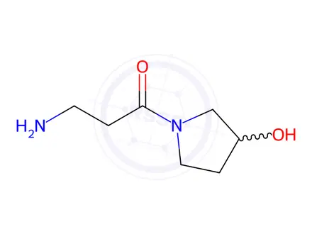 Chemical structure of 1-(3-Amino-propionyl)-pyrrolidin-3-ol hydrochloride