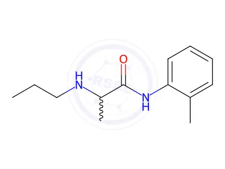 Chemical structure of Prilocaine