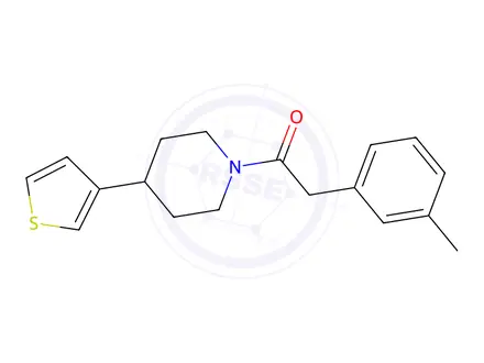 Chemical structure of 1-(4-(Thiophen-3-yl)piperidin-1-yl)-2-(m-tolyl)ethan-1-one