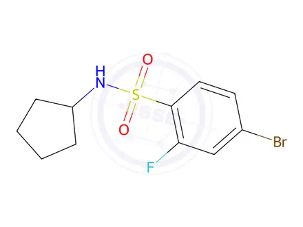 Chemical structure of 4-broMo-N-cyclopentyl-2-fluorobenzenesulfonaMide