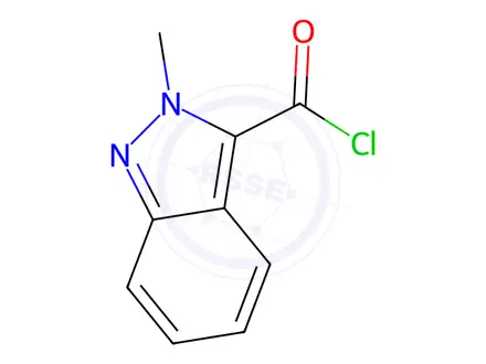 Chemical structure of 2-Methyl-2H-indazole-3-carbonyl Chloride