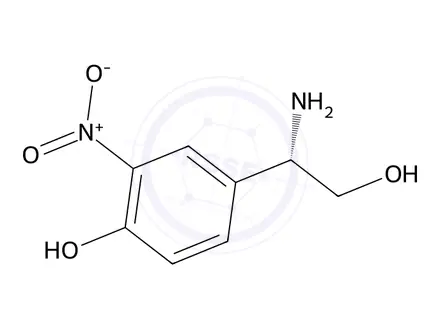 Chemical structure of (s)-4-(1-Amino-2-hydroxyethyl)-2-nitrophenol