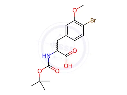 Chemical structure of N-Boc-4-bromo-3-methoxy-DL-phenylalanine