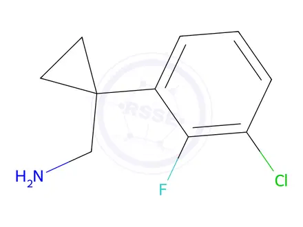 Chemical structure of (1-(3-Chloro-2-fluorophenyl)cyclopropyl)methanamine