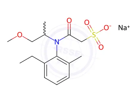 Chemical structure of Metolachlor-ethane sulfonic acid (ESA) sodium