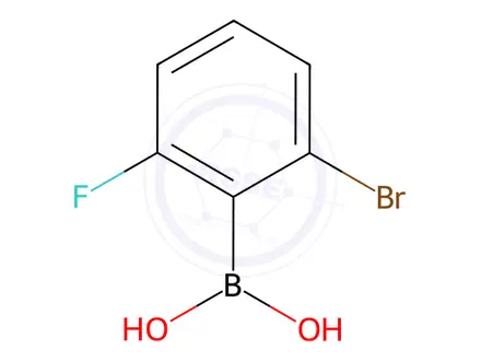 Chemical structure of 2-Bromo-6-fluorophenylboronic Acid