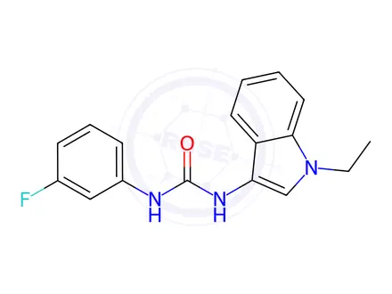 Chemical structure of 1-(1-Ethyl-1H-indol-3-yl)-3-(3-fluorophenyl)urea