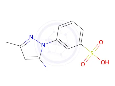 Chemical structure of 3-(5-Amino-3-methyl-1H-pyrazol-1-yl)benzenesulfonic acid