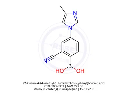 Chemical structure of (2-Cyano-4-(4-methyl-1H-imidazol-1-yl)phenyl)boronic acid