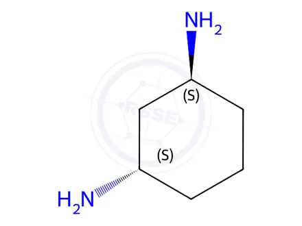 Chemical structure of trans-cyclohexane-1,3-diamine hydrochloride