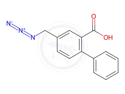 Chemical structure of 4-(Azidomethyl)-[1,1-Biphenyl]-2-Metanoic Acid