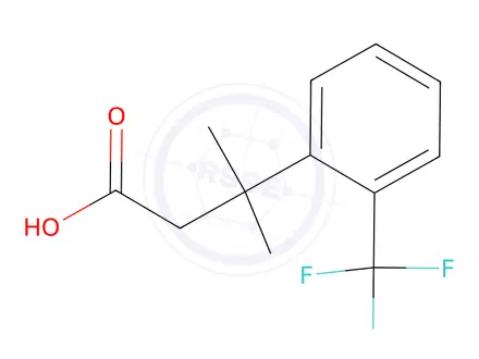 Chemical structure of 3-Methyl-3-(2-(trifluoromethyl)phenyl)butanoic acid