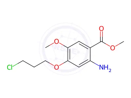 Chemical structure of Methyl 2-amino-4-(3-chloropropoxy)-5-methoxybenzoate