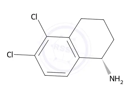 Chemical structure of (S)-5,6-dichloro-1,2,3,4-tetrahydronaphthalen-1-amine