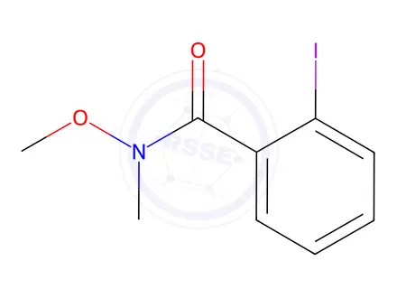 Chemical structure of Benzamide, 2-iodo-N-methoxy-N-methyl-