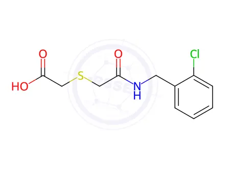 Chemical structure of 2-({2-[(2-chlorobenzyl)amino]-2-oxoethyl}sulfanyl)acetic acid