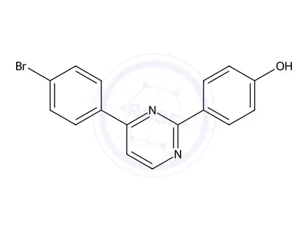 Chemical structure of 4-(4-(4-Bromophenyl)pyrimidin-2-yl)phenol