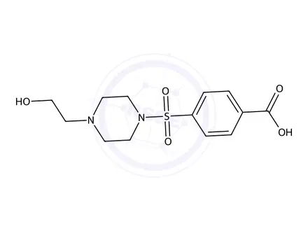 Chemical structure of 4-((4-(2-Hydroxyethyl)piperazin-1-yl)sulfonyl)benzoic acid