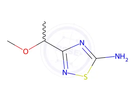 Chemical structure of 3-(1-Methoxyethyl)-1,2,4-thiadiazol-5-amine