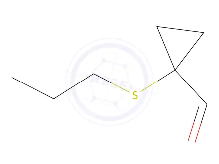 Chemical structure of Cyclopropanecarboxaldehyde, 1-(propylthio)-(9CI)
