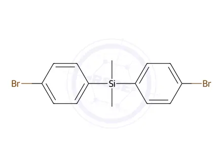 Chemical structure of bis(4-broMophenyl)diMethylsilane