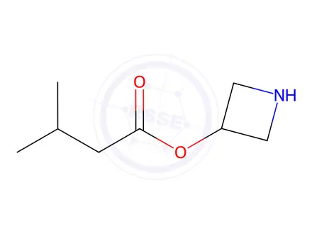 Chemical structure of 3-Azetidinyl 3-methylbutanoate