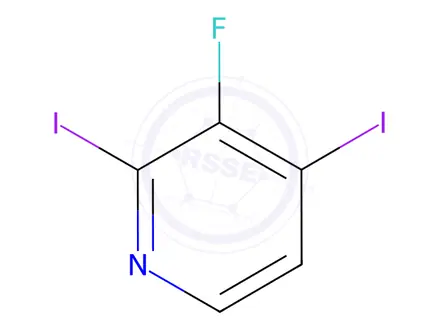 Chemical structure of 3-Fluoro-2,4-diiodopyridine