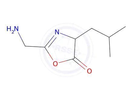 Chemical structure of (S)-2-(Aminomethyl)-4-isobutyloxazol-5(4H)-one