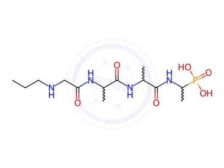 Chemical structure of N-Propylglycyl-L-alanyl-N-(1-phosphonoethyl)-(S)-L-alaninamide