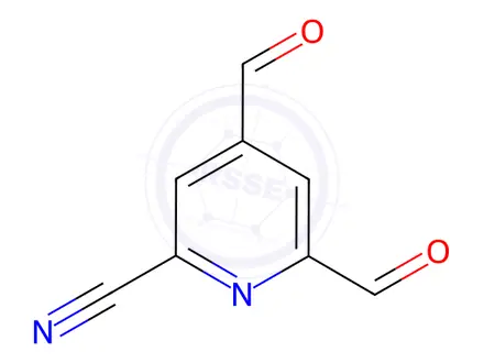 Chemical structure of 4,6-Diformylpicolinonitrile