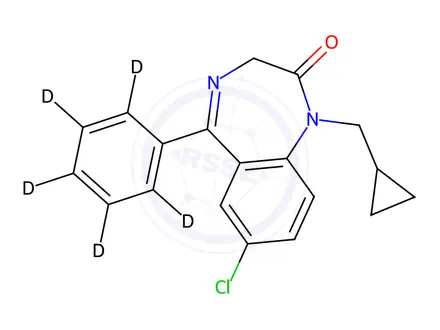 Chemical structure of Prazepam D5