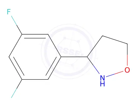 Chemical structure of 3-(3,5-Difluorophenyl)isoxazolidine
