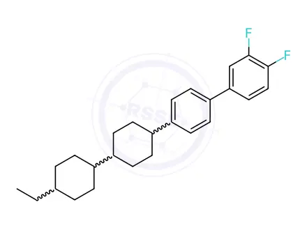 Chemical structure of 4'-[(trans,trans)-4'-Ethyl[1,1'-bicyclohexyl]-4-yl]-3,4-difluoro-1,1'-biphenyl