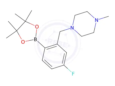 Chemical structure of 4-Fluoro-2-[(4-methyl-1-piperazinyl)methyl]phenylboronic Acid Pinacol Ester Dihydrochloride