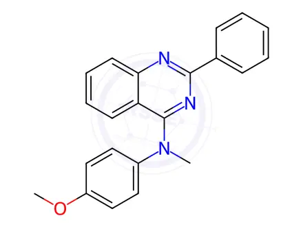 Chemical structure of N-(4-Methoxyphenyl)-N-methyl-2-phenylquinazolin-4-amine