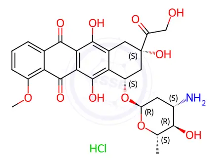 Chemical structure of Epirubicin Hydrochloride