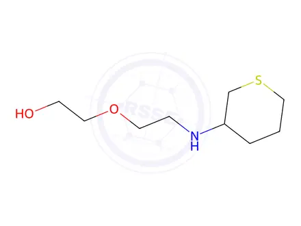 Chemical structure of 2-(2-((Tetrahydro-2H-thiopyran-3-yl)amino)ethoxy)ethan-1-ol