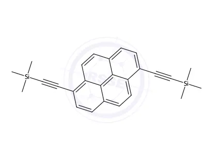 Chemical structure of 1,6-Bis(trimethylsilylethynyl)pyrene