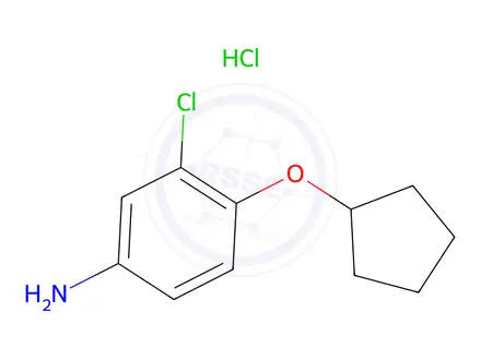 Chemical structure of 3-Chloro-4-(cyclopentyloxy)aniline hydrochloride