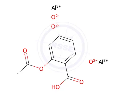 Chemical structure of Polymeric condensation product of aluminum oxide and o-acetylsalicylic acid