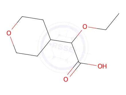 Chemical structure of 2-Ethoxy-2-(oxan-4-yl)acetic Acid