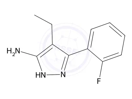 Chemical structure of 4-Ethyl-3-(2-fluorophenyl)-1h-pyrazol-5-amine