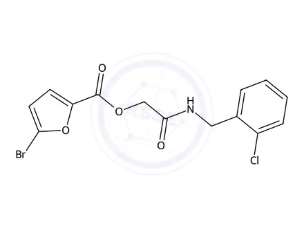 Chemical structure of 2-((2-Chlorobenzyl)amino)-2-oxoethyl 5-bromofuran-2-carboxylate